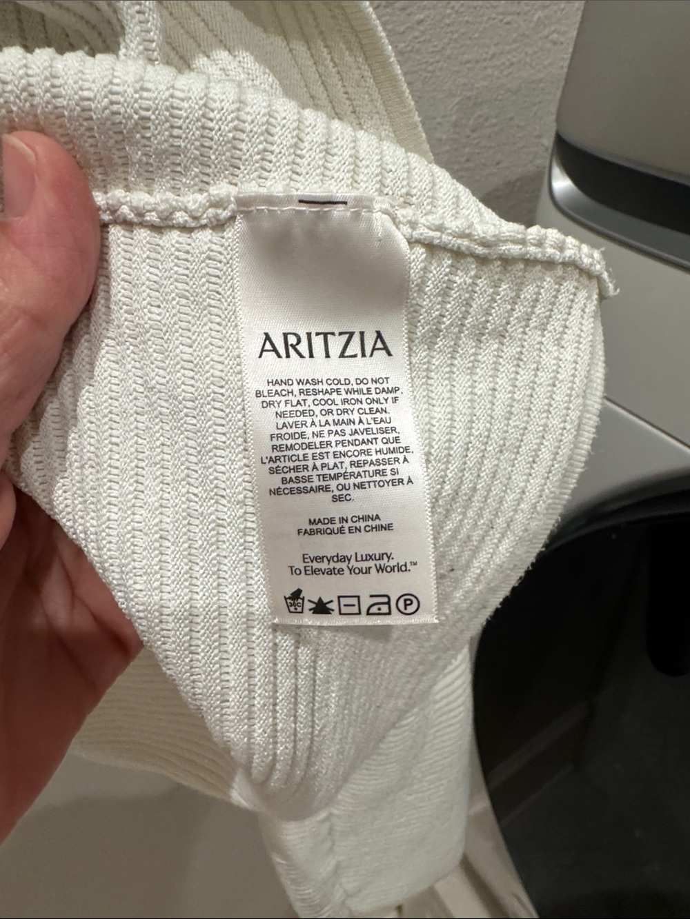 Aritzia Ribbed Sweater - Cream - Picture 5 of 5